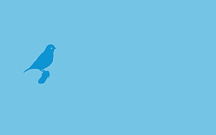 bird illustration, minimalism, birds, blue background