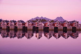 houses above body of water HD wallpaper