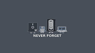 never forget text HD wallpaper