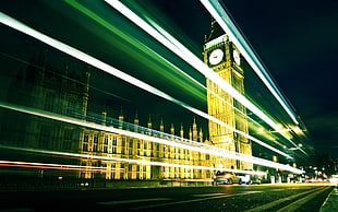 Elizabeth Tower, London, London, city, motion blur, long exposure HD wallpaper
