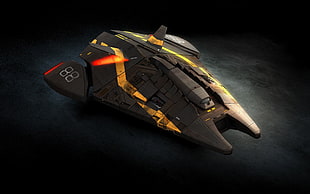 black and brown space ship illustration, Elite: Dangerous HD wallpaper