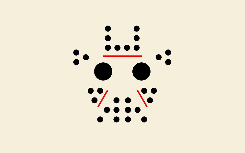 black and red dots illustration HD wallpaper