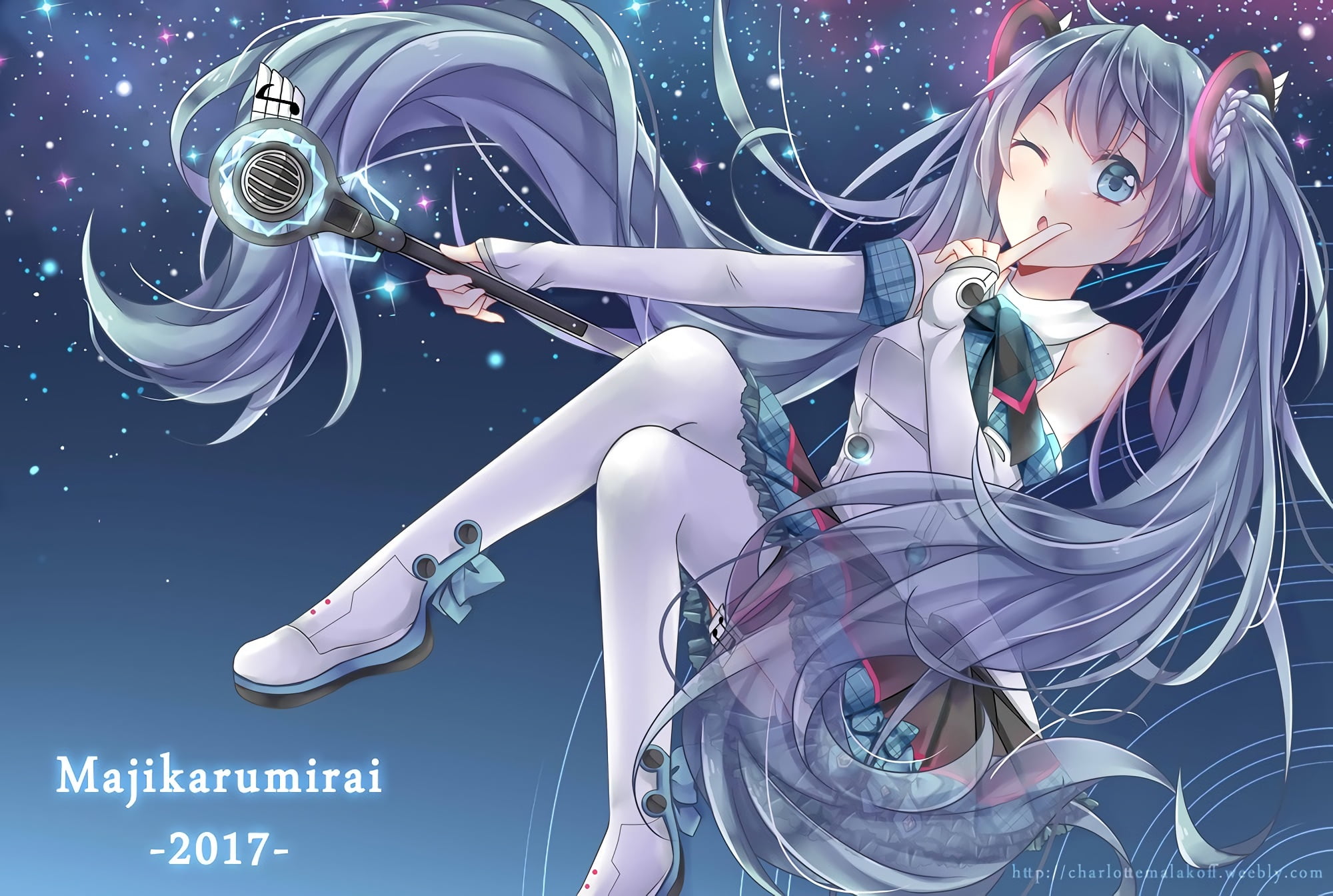 Majikarumirai illustration, Vocaloid, Hatsune Miku, Magical Mirai HD