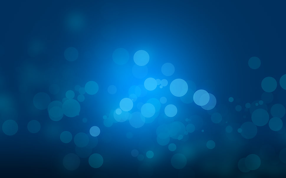 blue bokeh photography, abstract, simple HD wallpaper