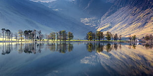 panoramic photography of mountain near on river, buttermere, lake district