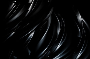 black wavy illustration HD wallpaper