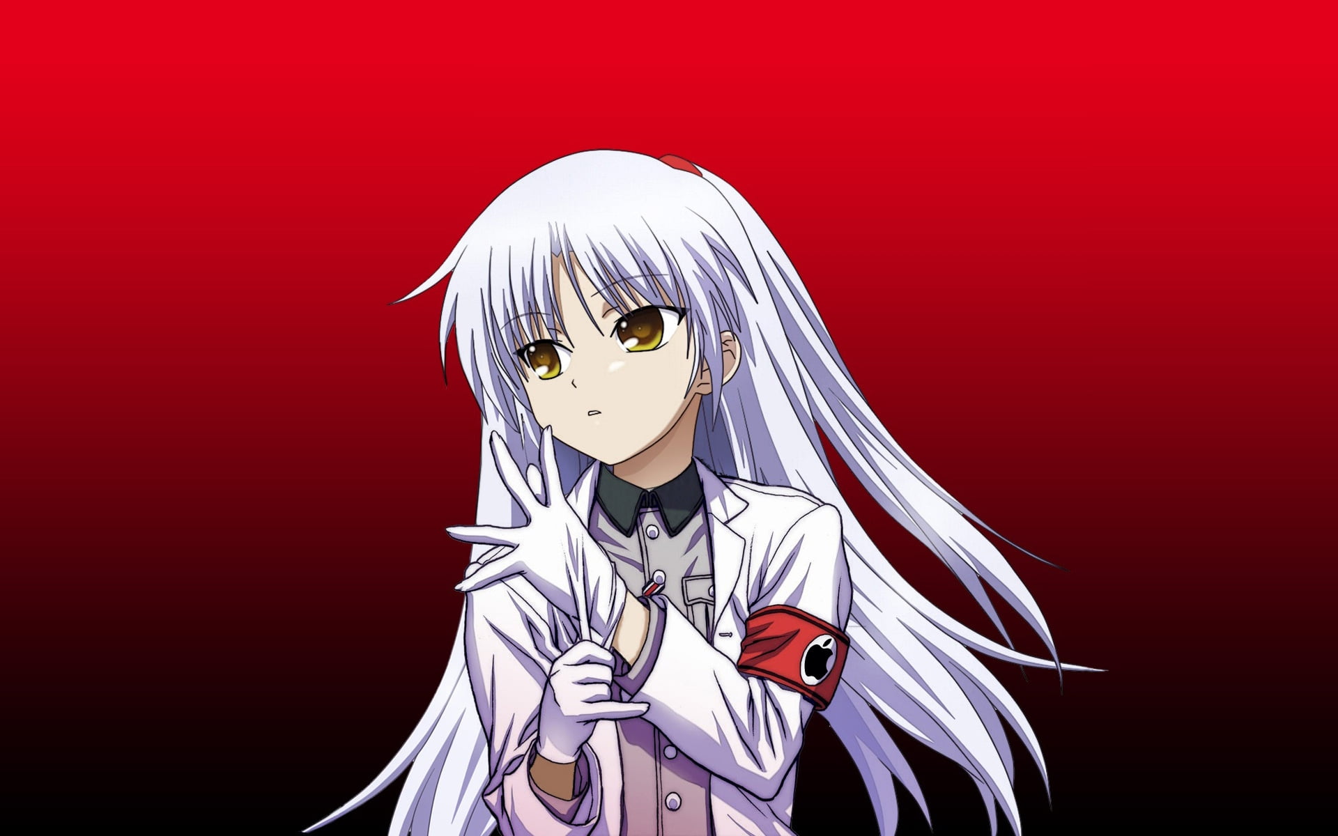 white haired anime character illustration