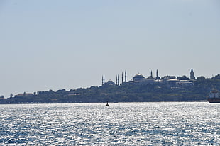 Blue Dome, Istanbul, landscape, water HD wallpaper