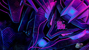 robot poster, Transformers, artwork, sound wave