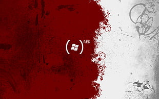 Microsoft Windows logo, red, white, Microsoft Windows, paint splatter