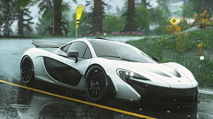 silver and black coupe, Driveclub, car, race cars, video games