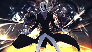 masked animated character poster, Undertale, W.D Gaster, indie games HD wallpaper