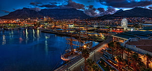 cityscape by water, Cape Town, Table Mountain, South Africa, sea