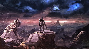Halo digital wallpaper, Halo, Covenant, Spartans, video games