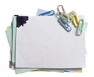 several metal paper clips