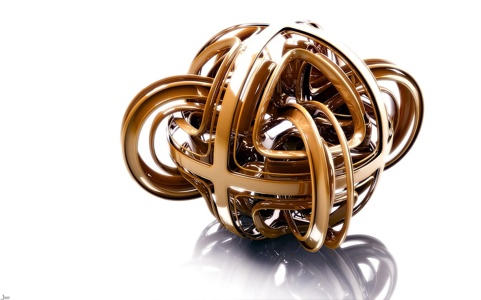 silver and gold ball HD wallpaper HD wallpaper