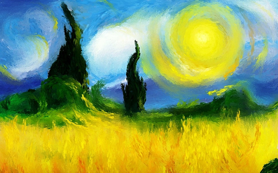 surreal, artwork, painting, Vincent van Gogh HD wallpaper