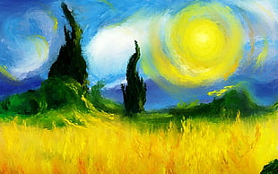 surreal, artwork, painting, Vincent van Gogh