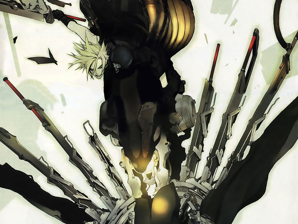 anime character, anime, Cloud Strife, Final Fantasy VII HD wallpaper