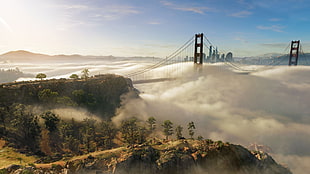 Golden Gate Bridge, San Francisco, Watch_Dogs 2, in-game, Golden Gate Bridge, San Francisco HD wallpaper
