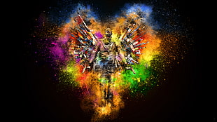 multicolored illustration, Counter-Strike: Global Offensive, Splash, Colorful
