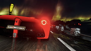 red sports car, video games, Driveclub, Ferrari, Ferrari LaFerrari HD wallpaper