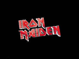 Iron Maiden text, Iron Maiden, music, logo, minimalism HD wallpaper
