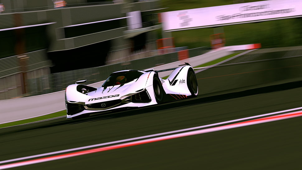 white and black RC car, video games, Mazda LM55 Vision Gran Turismo, Gran Turismo 6, Gran Turismo HD wallpaper