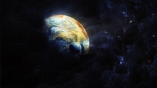 planets illustration, space art, planet, space, artwork HD wallpaper