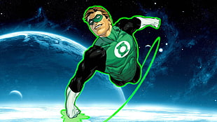 Green lantern illustration, artwork, Green Lantern HD wallpaper