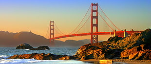 Golden Gate Bridge, San Francisco, Golden Gate Bridge, San Francisco, USA, bridge HD wallpaper