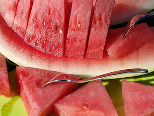 close-up of a sliced watermelon