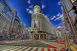 gray concrete building, city, intersections, Japan, Tokyo HD wallpaper