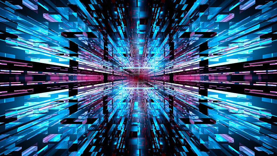 optical illusion, digital art, colorful HD wallpaper