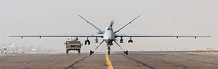white aircraft, drone, UAVs, General Atomics MQ-9 Reaper HD wallpaper