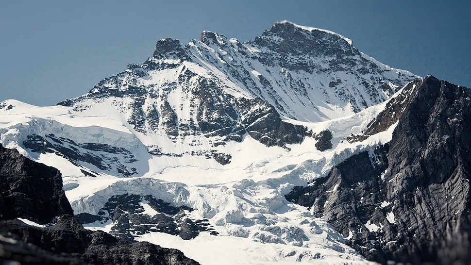 snow mountain, mountains, snow HD wallpaper