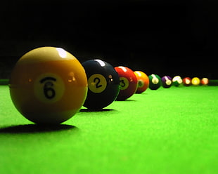 billiard ball set HD wallpaper