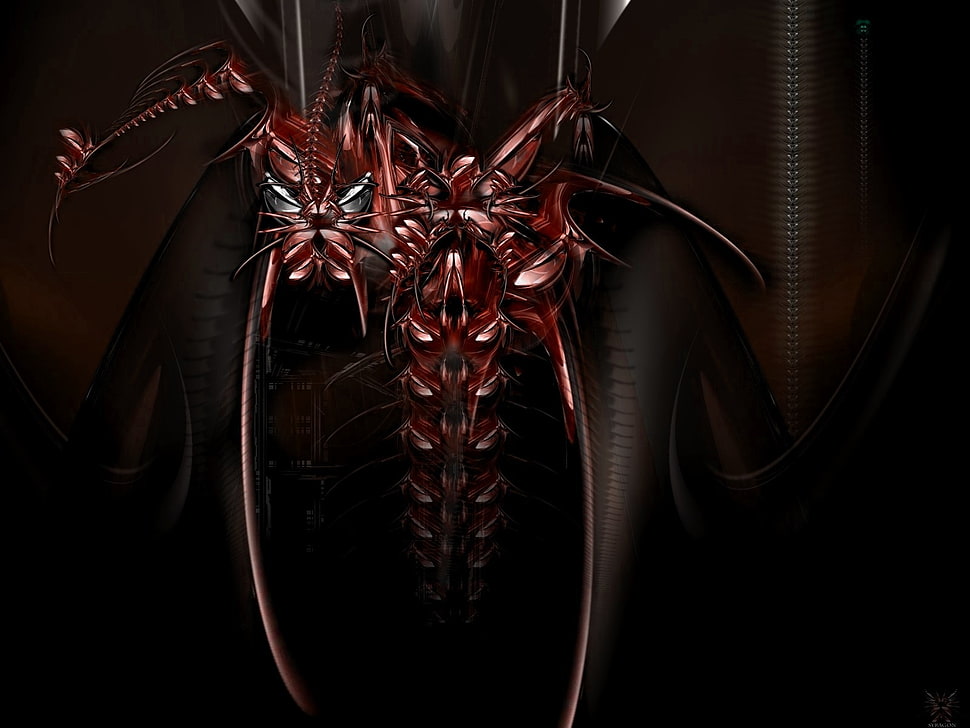 brown dragon digital wallpaper, Gothic HD wallpaper