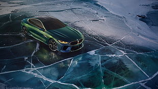green coupe, BMW Concept M8 Gran Coupe, Geneva Motor Show, 2018