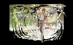 male anime character, Death Note, Yagami Light, Ryuk, anime
