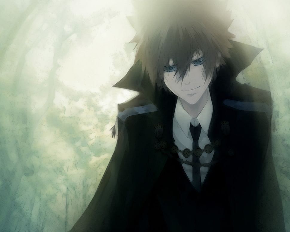 male anime character poster HD wallpaper