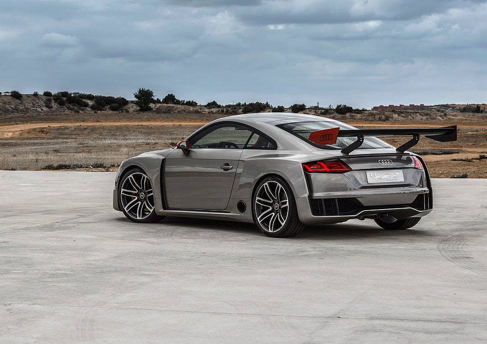 silver Audi coupe HD wallpaper