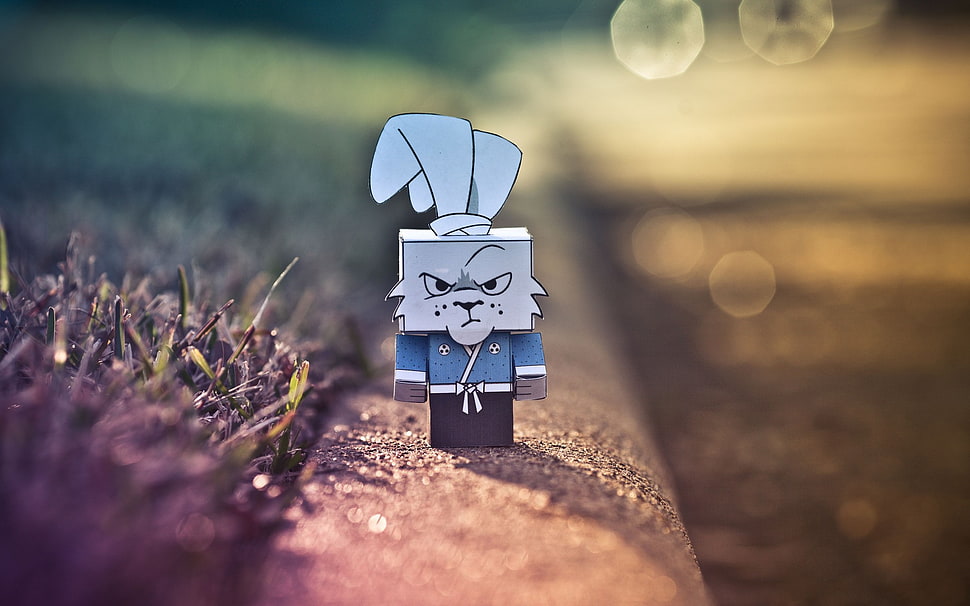 white rabbit toy, rabbits HD wallpaper