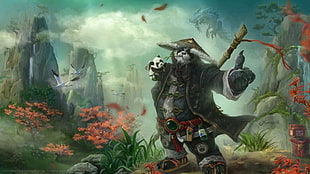Kung-Fu Panda illustration,  World of Warcraft, World of Warcraft: Mists of Pandaria, video games