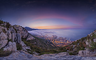 brown mountain, Monaco, landscape