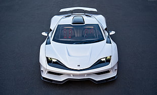 white luxury car