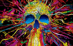 multicolored skull wallpaper
