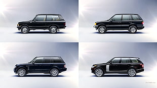black SUV collage, Range Rover, car, collage, vehicle