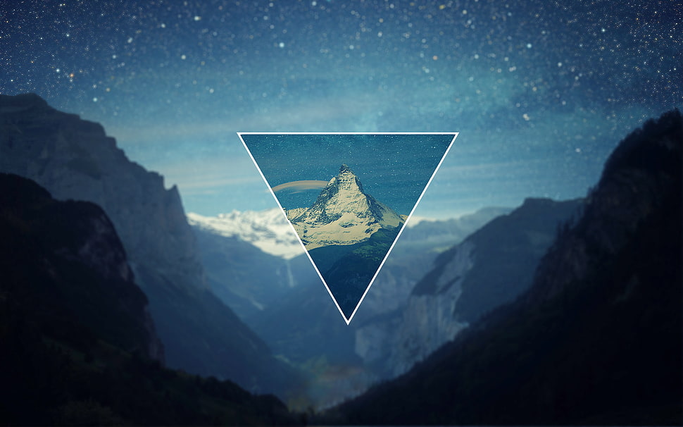 polyscape, landscape, triangle, mountains HD wallpaper