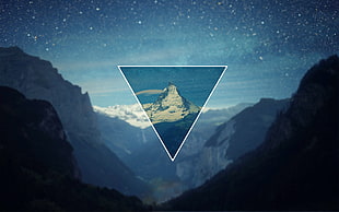 polyscape, landscape, triangle, mountains